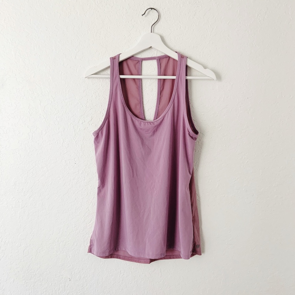 Fabletics Bess Tank Lavender Keyhole Mesh Back M - image 3